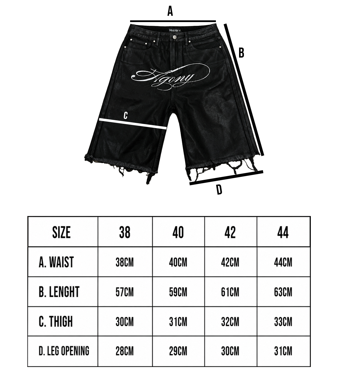 AGONY WAXED JORTS